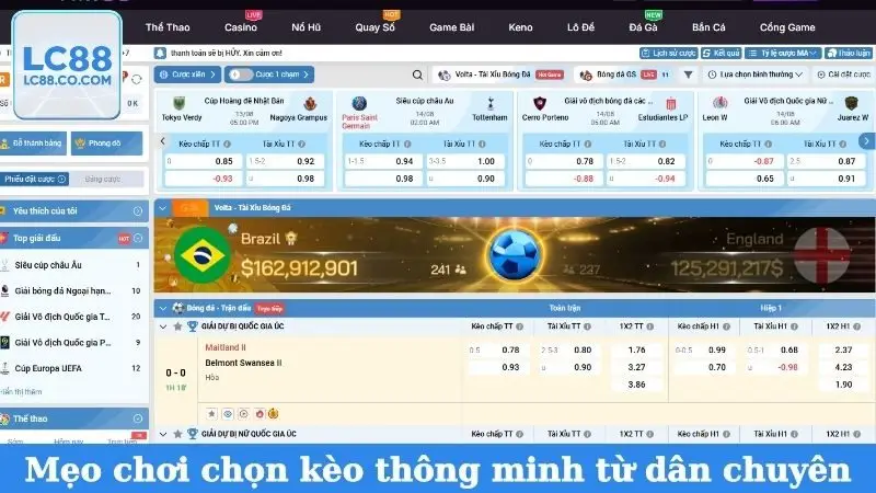 Mẹo chơi chọn kèo thông minh từ dân chuyên